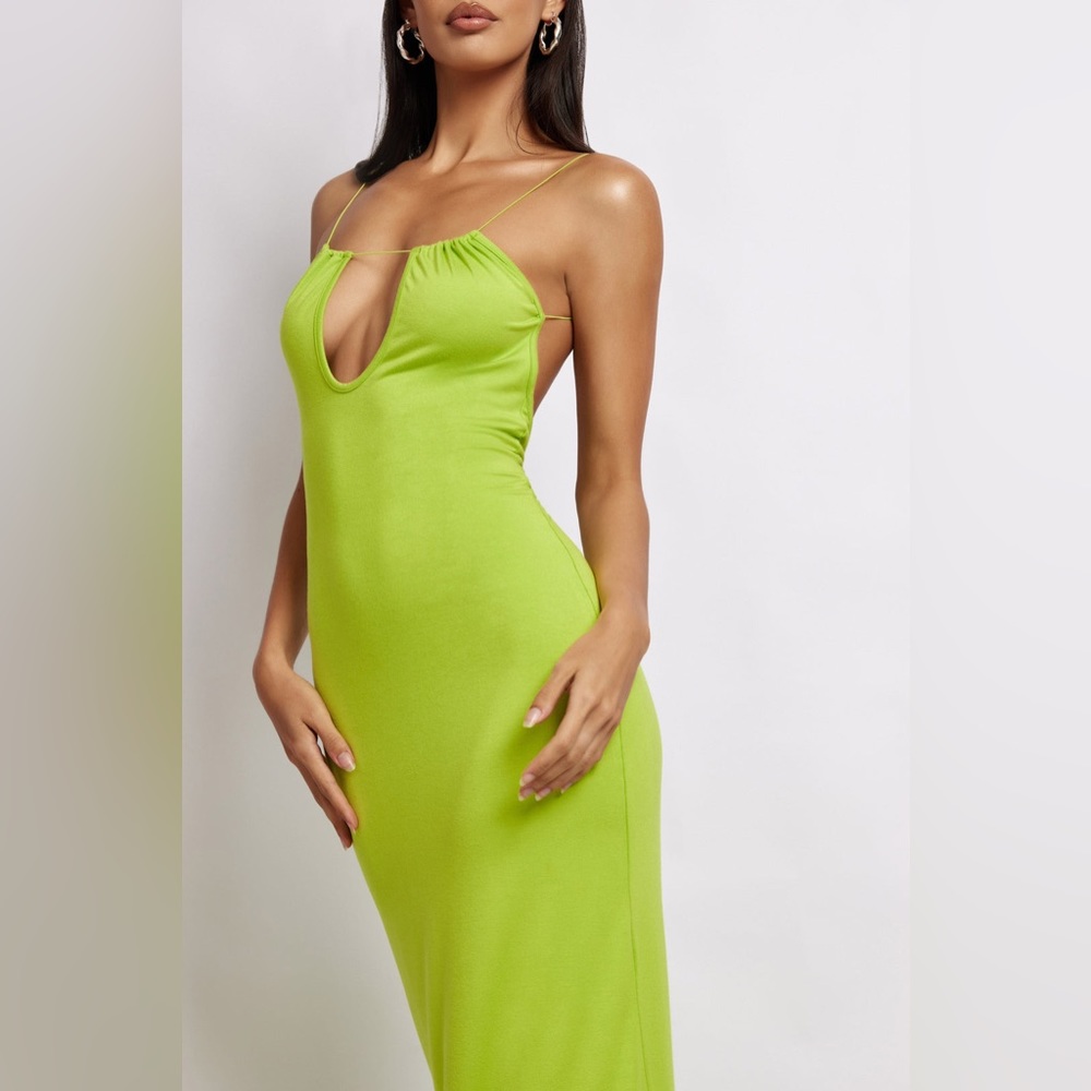 KIRSTY Strappy Circle Cutout Maxi Dress - Apple